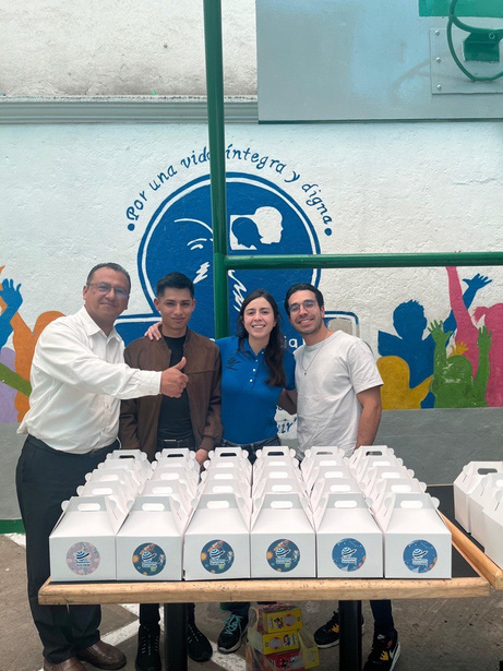 Team With Donation Boxes